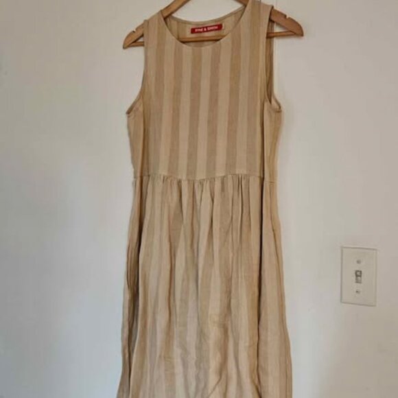 Pyne & Smith Linen Midi Sleeveless Dress - Picture 1 of 5